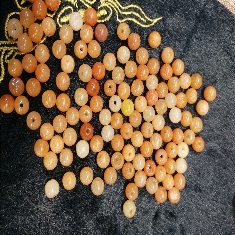 宝磊珠宝 天然玉石 黄色玉珠6mm图