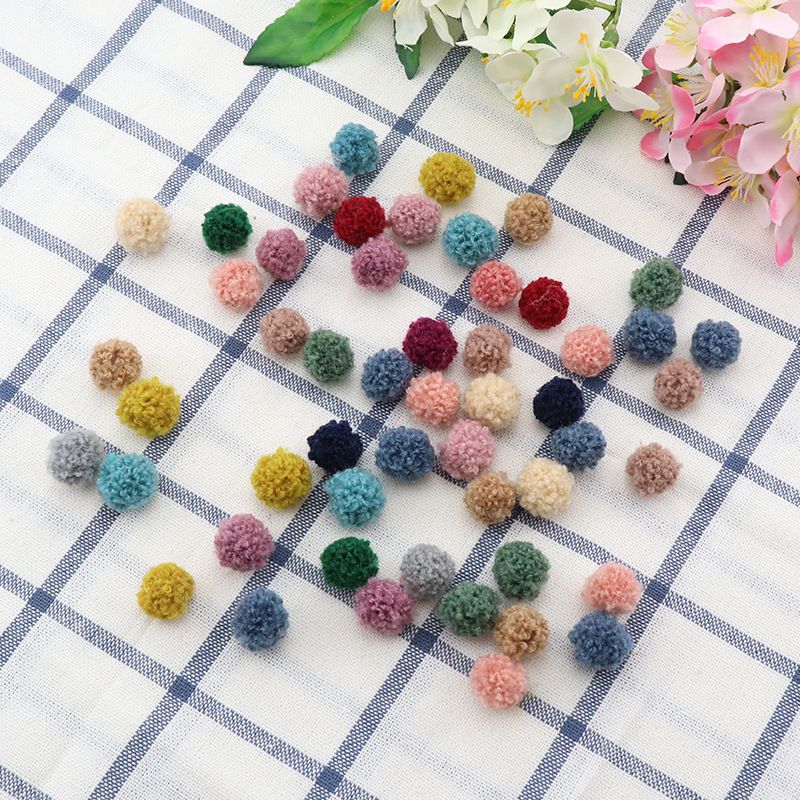 1.5cm Teddy plush ball dog fur ball clothing, scarf, earrings, accessories diy cashmere fur ball accessories details Picture