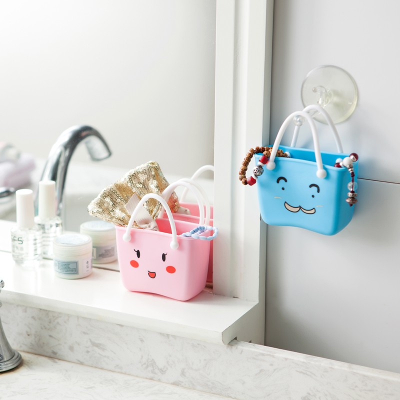 水槽沥水卡通收纳挂袋 多用收纳篮海绵沥水架详情图3