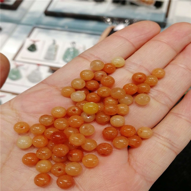 宝磊珠宝 天然玉石 黄色玉珠6mm详情图2