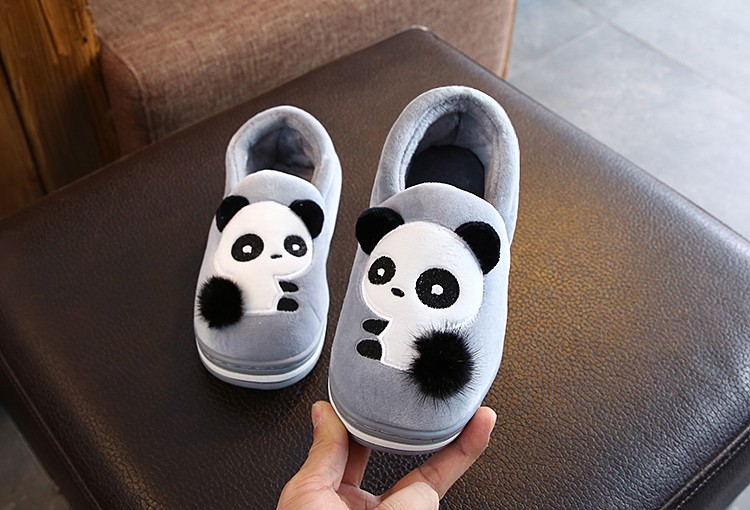 Children's Cotton Slippers Girl Cartoon Cute Autumn And Winter Fluffy Slippers Boy Non-Slip Home Indoor Family Slippers undefined