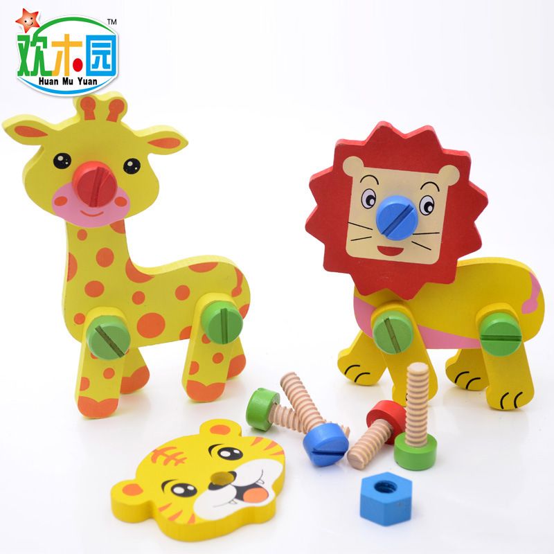 Factory direct sales, street stall disassembly and assembly, animal combination, wooden children's hands-on assembly nuts, early education and intelligence toys wholesale Application Scenario