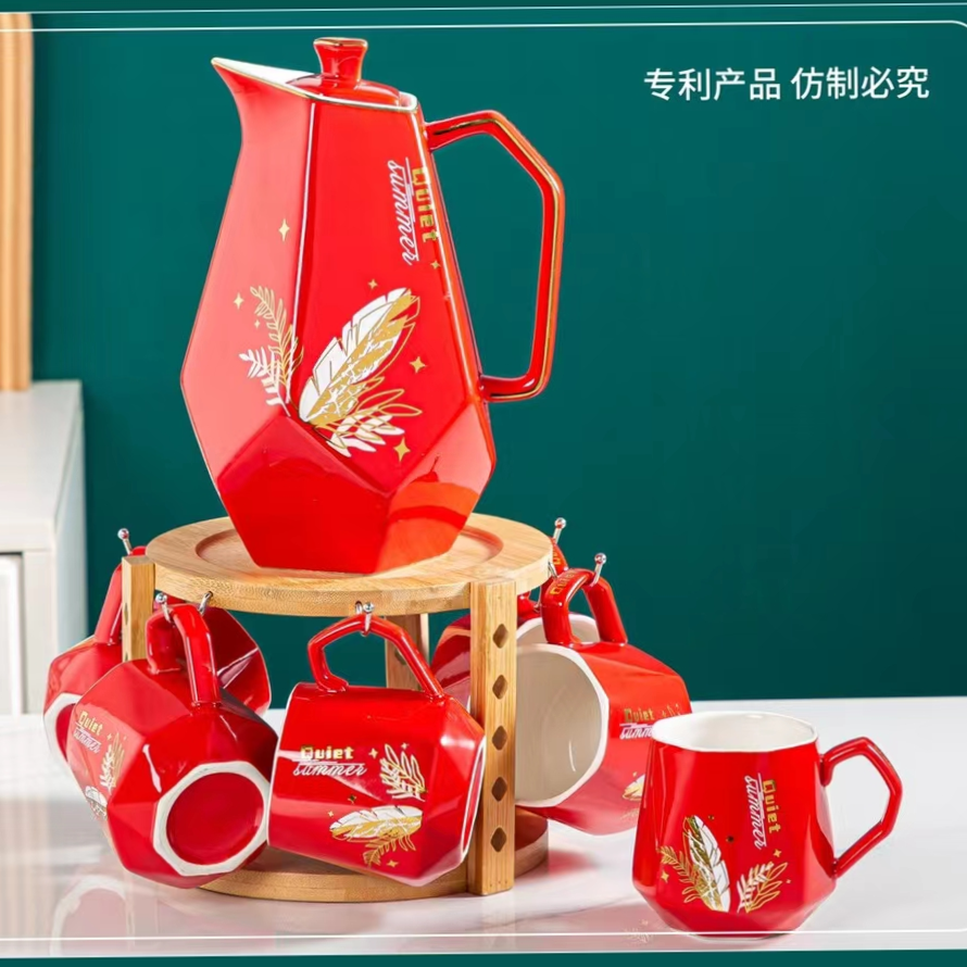 巴克星辰陶瓷冷水壶套装创意个性咖啡壶套杯高档茶杯礼品水杯