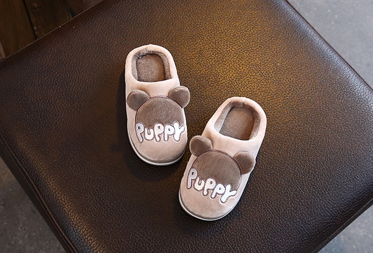 Children's Cotton Slippers Girls Boys Winter Warm Cute Indoor Bag With Cuhk Children Home Plush Family Cotton Shoes undefined