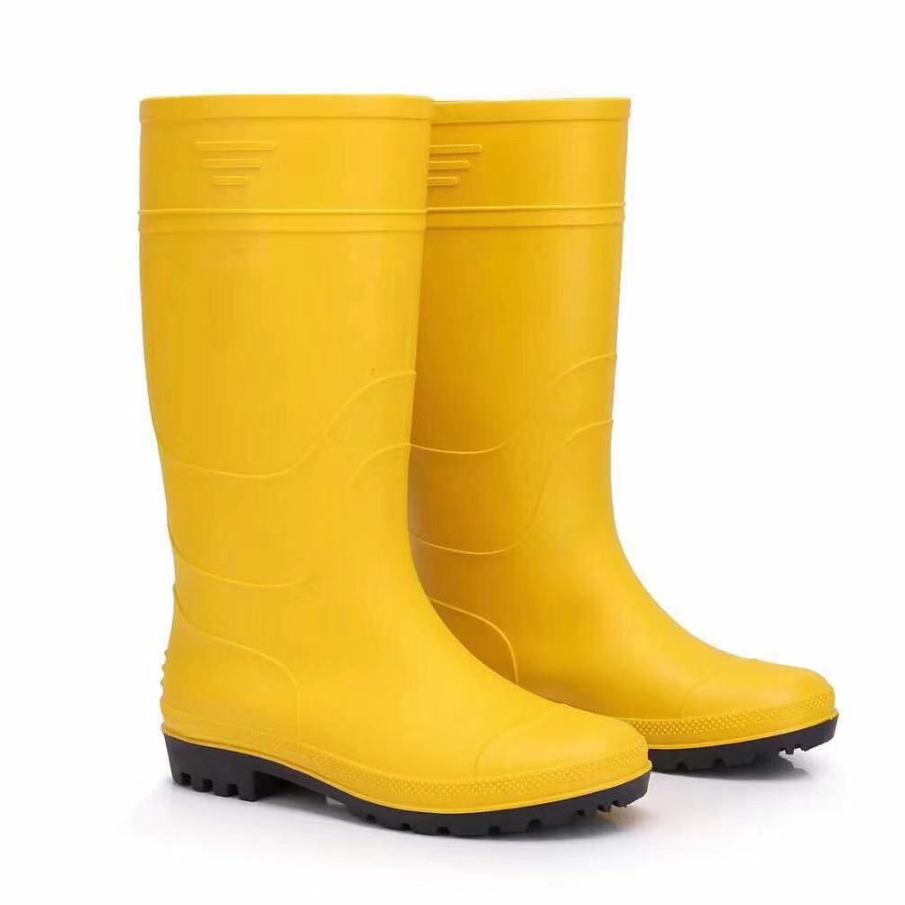 009款防水防滑防油脂耐化学性普通款黄面黑底轻便雨鞋