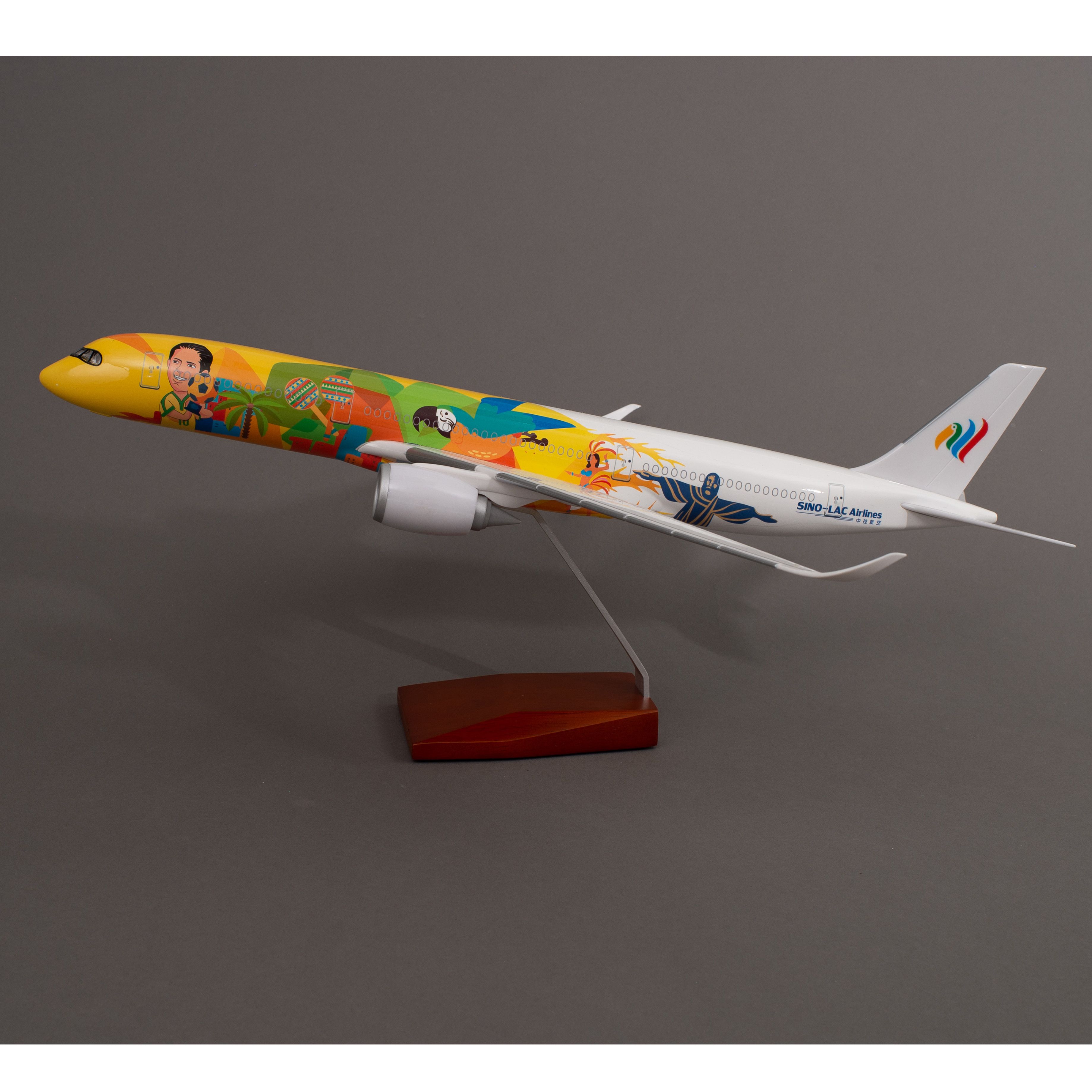 飞机模型（47CM中国中拉航空A350飞机模型）ABS合成塑脂飞机模型 仿真飞机模型