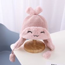 秋冬韩国新款儿童帽子加厚加绒保暖护耳童帽婴儿宝宝444
