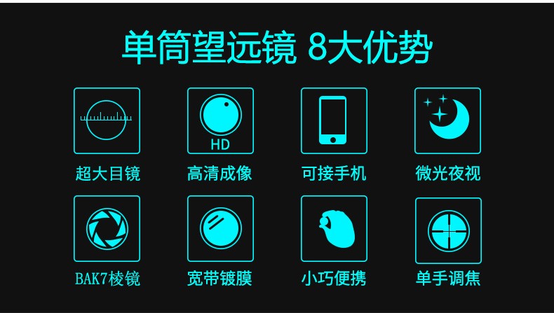 ZIYOUHU单筒望远镜40x60高倍高清双调户外微光夜视可拍照望远镜详情图3