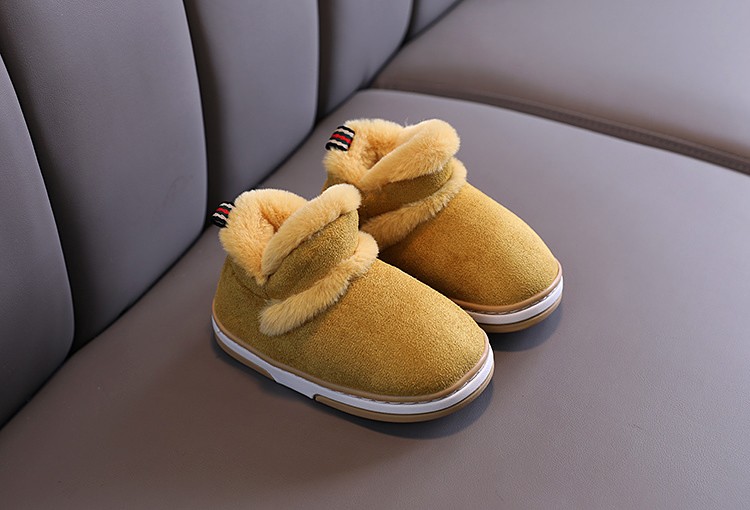 Children's Solid Color Explosive Snow Boots Boys And Girls Big Children Handsome Stylish Snow Boots undefined