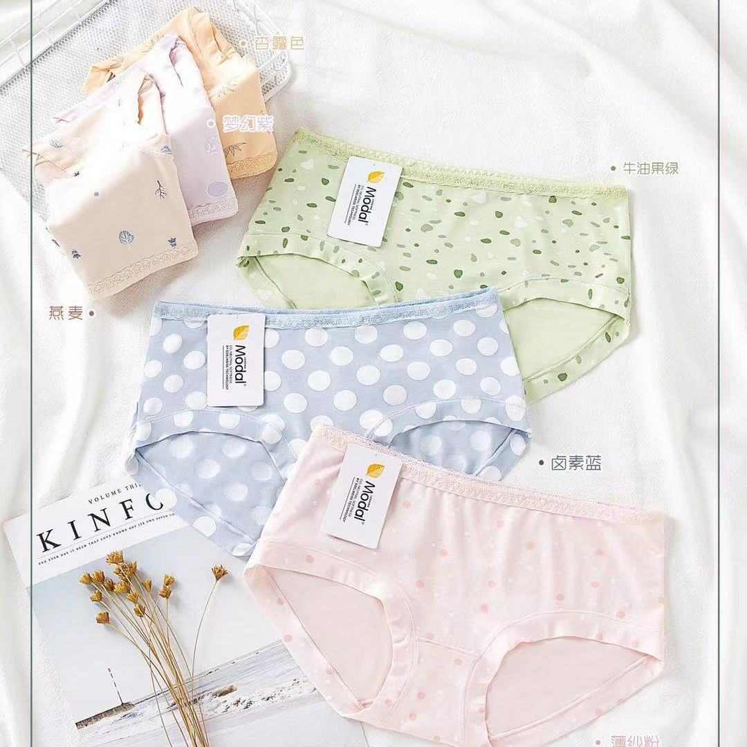 Choose the Lishi 3171 girls' fashion printed soft, refreshing and highly elastic women's underwear from Yiwu