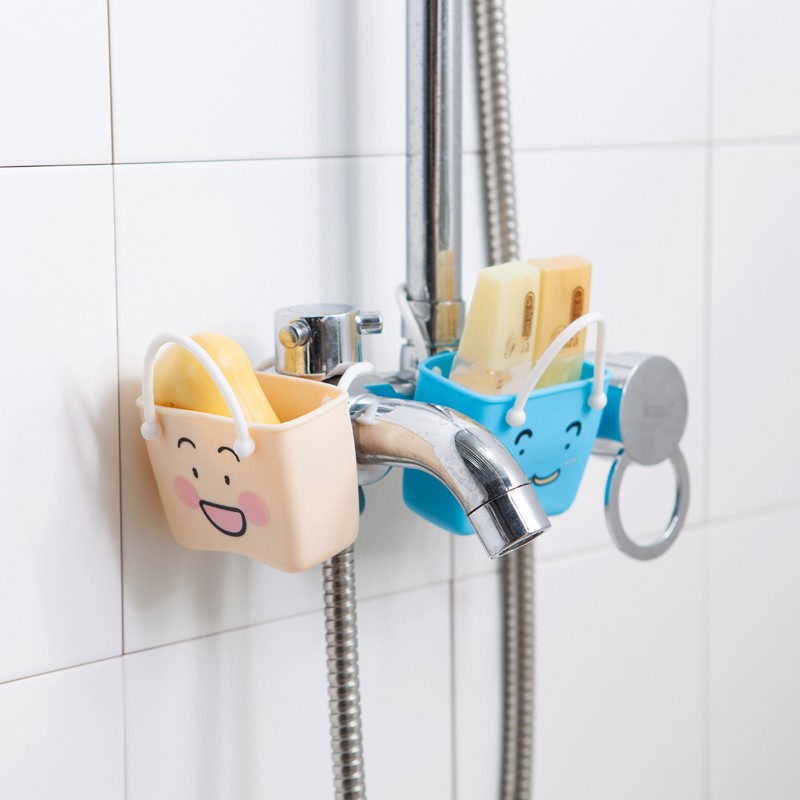 水槽沥水卡通收纳挂袋 多用收纳篮海绵沥水架详情图1