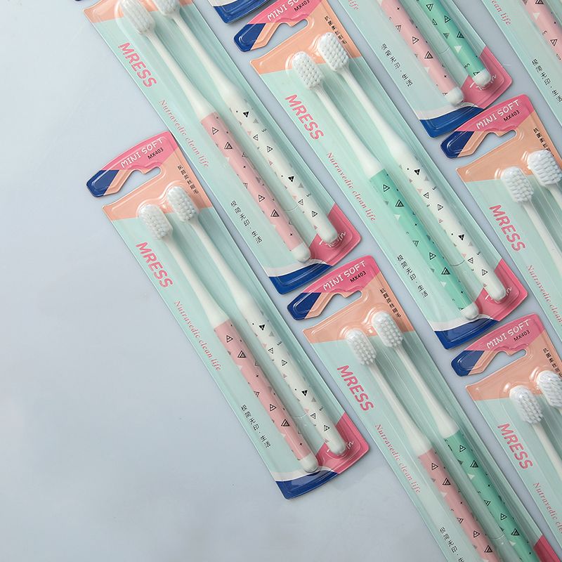 Antibacterial Toothbrush Couple 2 Adult Household Soft Silk Soft Bristle Toothbrush Manufacturers Spot Wholesale