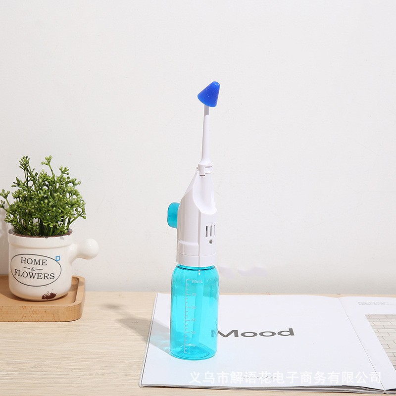 跨境便携式牙齿清洁洗白仪 手动牙齿清洁器冲牙器 蓝白洗牙器现货详情图4