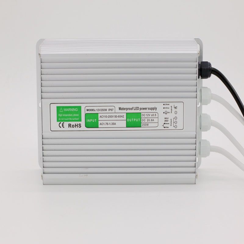 LED灯专用户外防水 DC 12V250W 小的 LED开关电源 安防/适配器电源