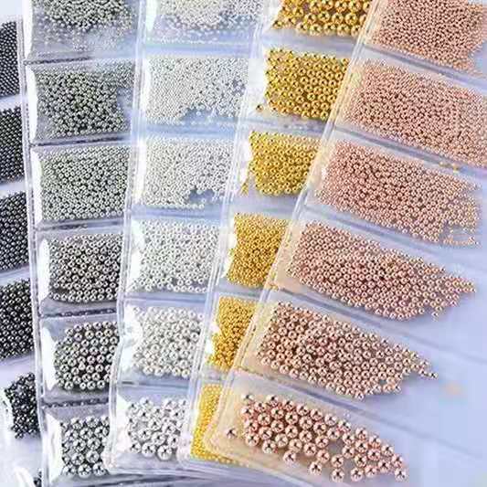 Nail art small steel balls, nail art diamond accessories, caviar fine beads, small steel balls, rose gold, factory direct sales full figure