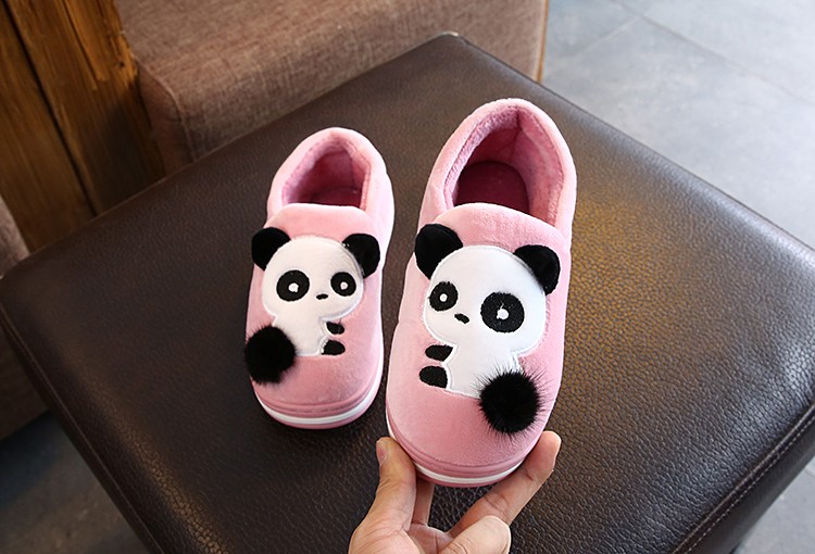 Children's Cotton Slippers Girl Cartoon Cute Autumn And Winter Fluffy Slippers Boy Non-Slip Home Indoor Family Slippers undefined