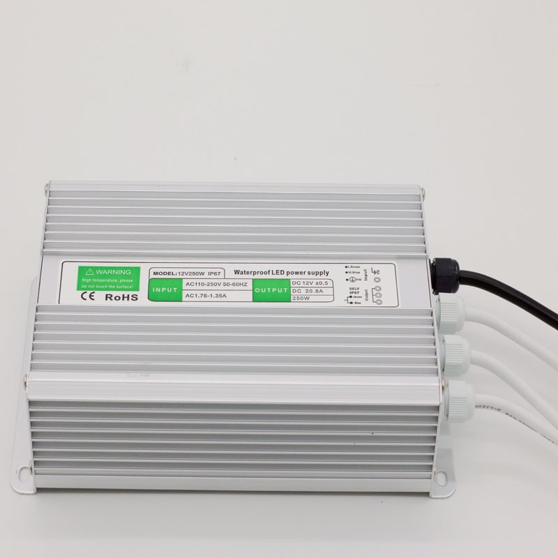 LED灯专用户外防水 DC 12V250W 小的 LED开关电源 安防/适配器电源详情图3