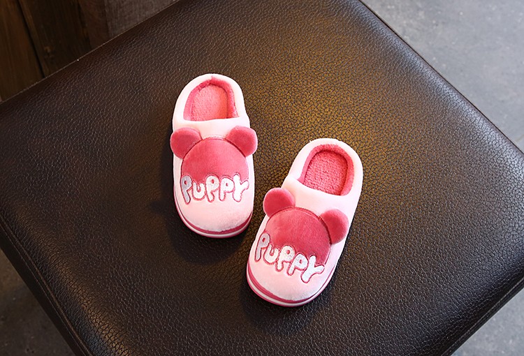 Children's Cotton Slippers Girls Boys Winter Warm Cute Indoor Bag With Cuhk Children Home Plush Family Cotton Shoes undefined