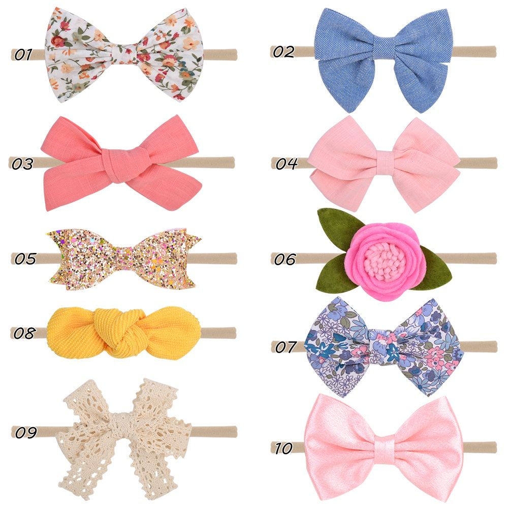 A 10-piece set of European and American children's hair accessories, including bow hair bands and soft, traceless baby hair ties A 10-piece set of European and American children's hair accessories, including bow hair bands and soft, traceless baby hair ties