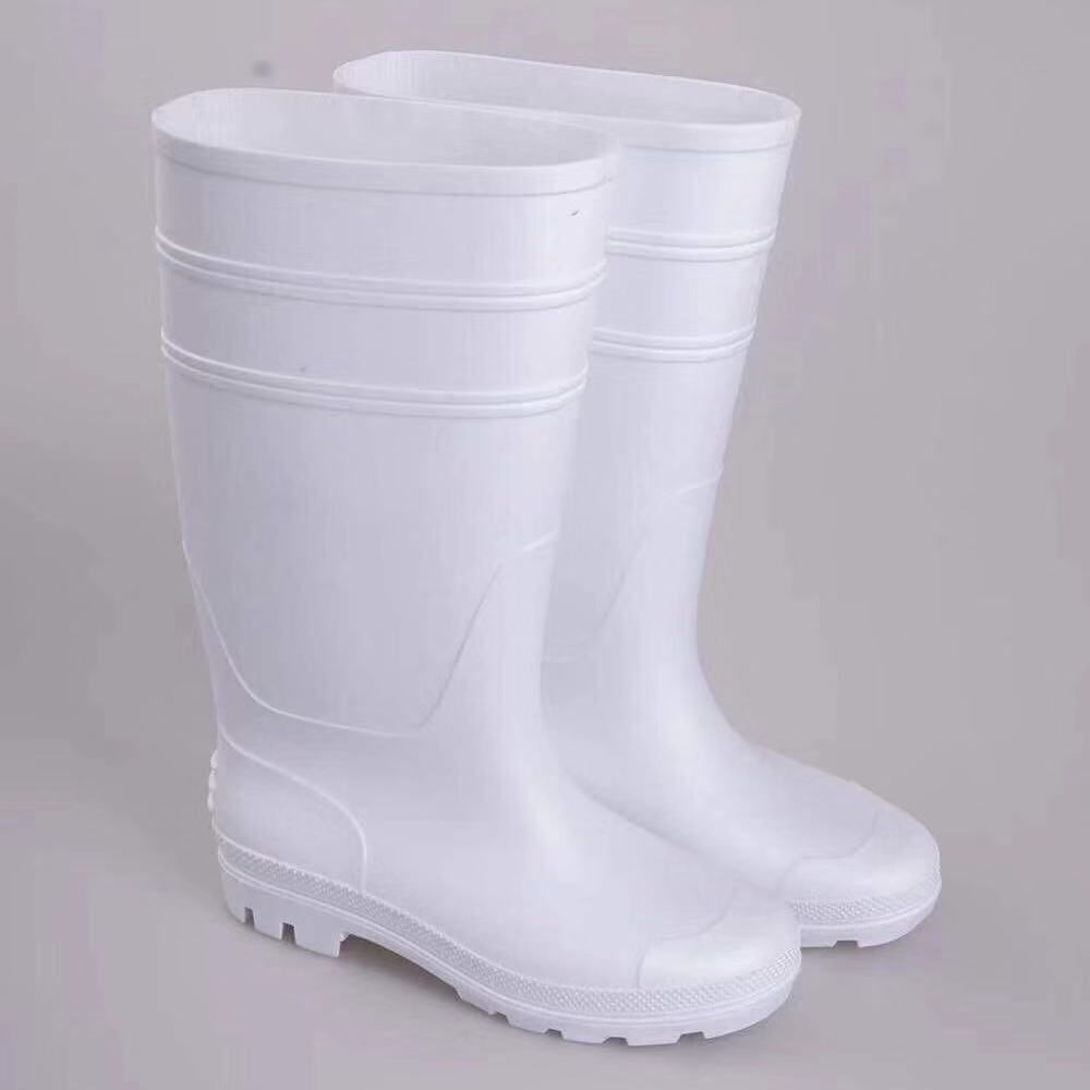 防水防滑防油脂耐化学性普通款全白轻便雨鞋