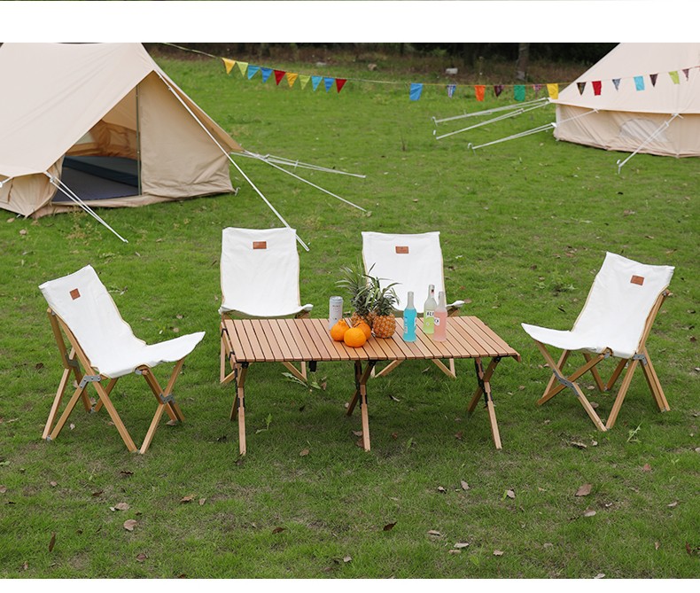 户外露营折叠榉木椅 韩国餐厅简易便携蝴蝶椅 户外摄影沙滩椅详情10