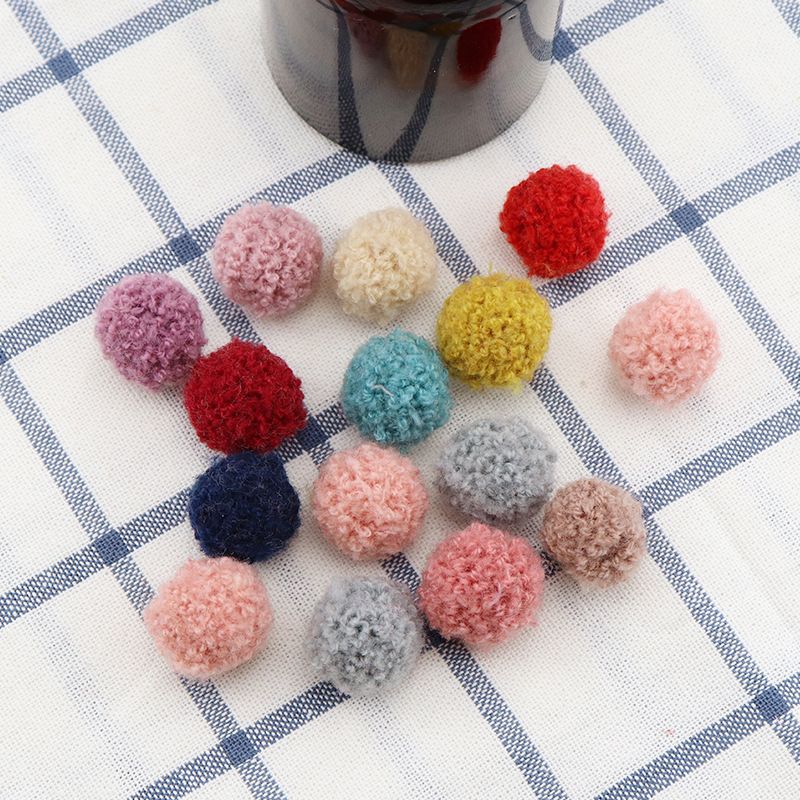 2CM Teddy pom-pom dog pom-pom earrings, diy cashmere balls, cashmere balls, decorative accessories, Xingsheng Ball Making details Picture