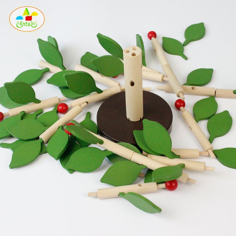 Factory direct sales of wooden foliage tree assembly tree puzzles, children's DIY handcrafted three-dimensional educational simulation tree toys Application Scenario