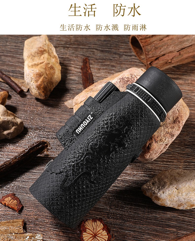 ZIYOUHU high-power monocular 60x60 high-definition green film telescope, low-light night vision with compass for outdoor use detail image 7