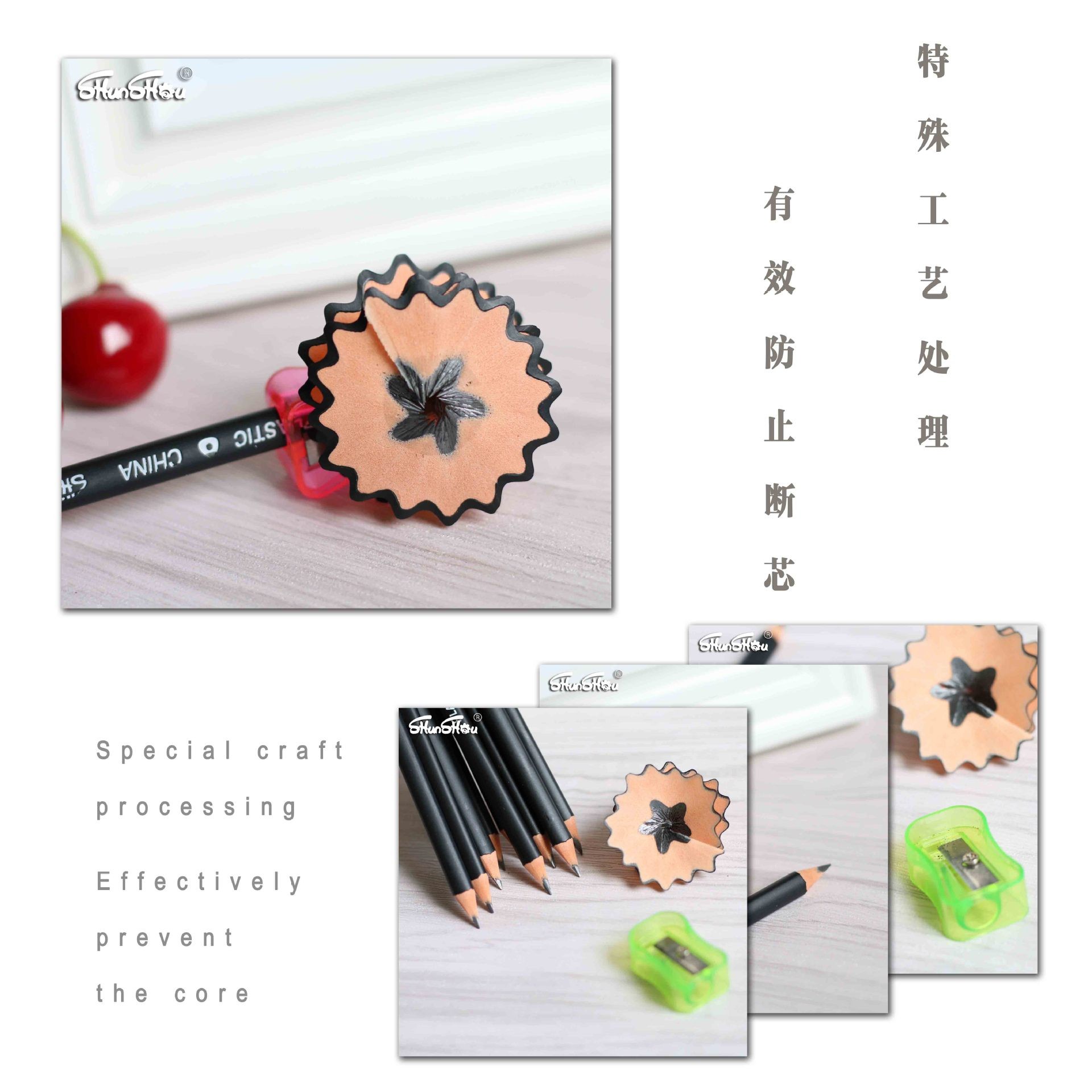 Factory direct sales of 7-inch black triangular tip writing pencils for primary school students, environmentally friendly, safe and unbreakable HB writing pencils detail image 2