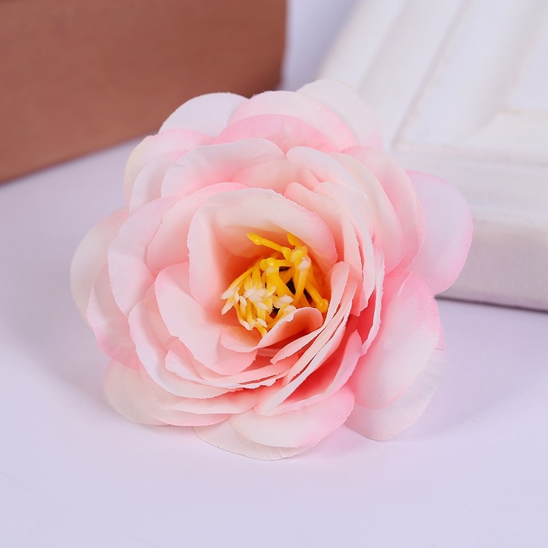 Light white pink peony flowers
