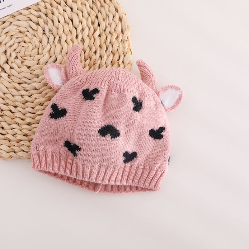韩版秋冬婴幼儿套头帽可爱小猫咪造型宝宝棉线针织帽儿童帽子外贸22