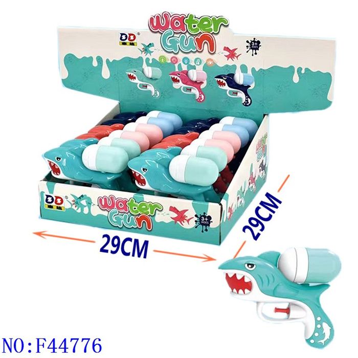 玩具水枪 鲨鱼造型卡通新奇水枪玩具 夏日清凉户外互动亲子休闲玩具 义乌小商品城批发 F44776