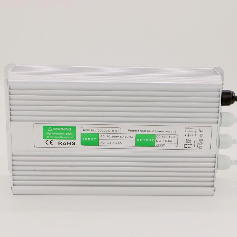 LED灯专用户外防水 DC 12V200W 小的 LED开关电源 安防/适配器电源产品图