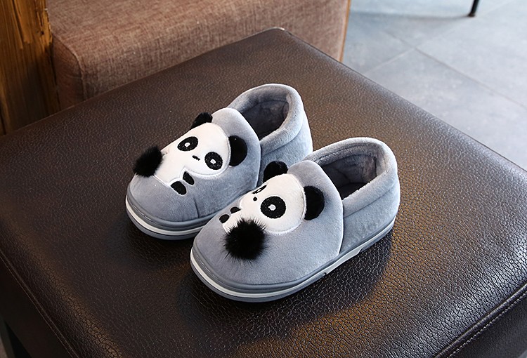 Children's Cotton Slippers Girl Cartoon Cute Autumn And Winter Fluffy Slippers Boy Non-Slip Home Indoor Family Slippers undefined