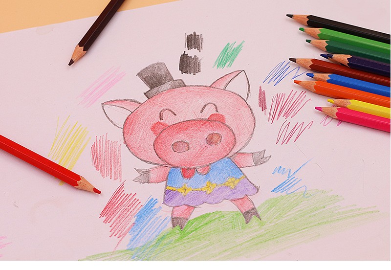 Factory direct sales of children's pencil sets, color macaron color lead sketch hb pencils, customized and available for order production detail image 4