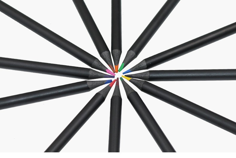 The manufacturer supplies direct sales of 12-color black-rod colored pencils in ps boxes, children's eco-friendly drawing pencils, and customizable logos detail image 1