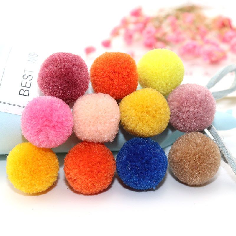 2.5cm cashmere wool ball, polyester ball, colored wool ball headwear, wool ball keychain, plush ball pendant