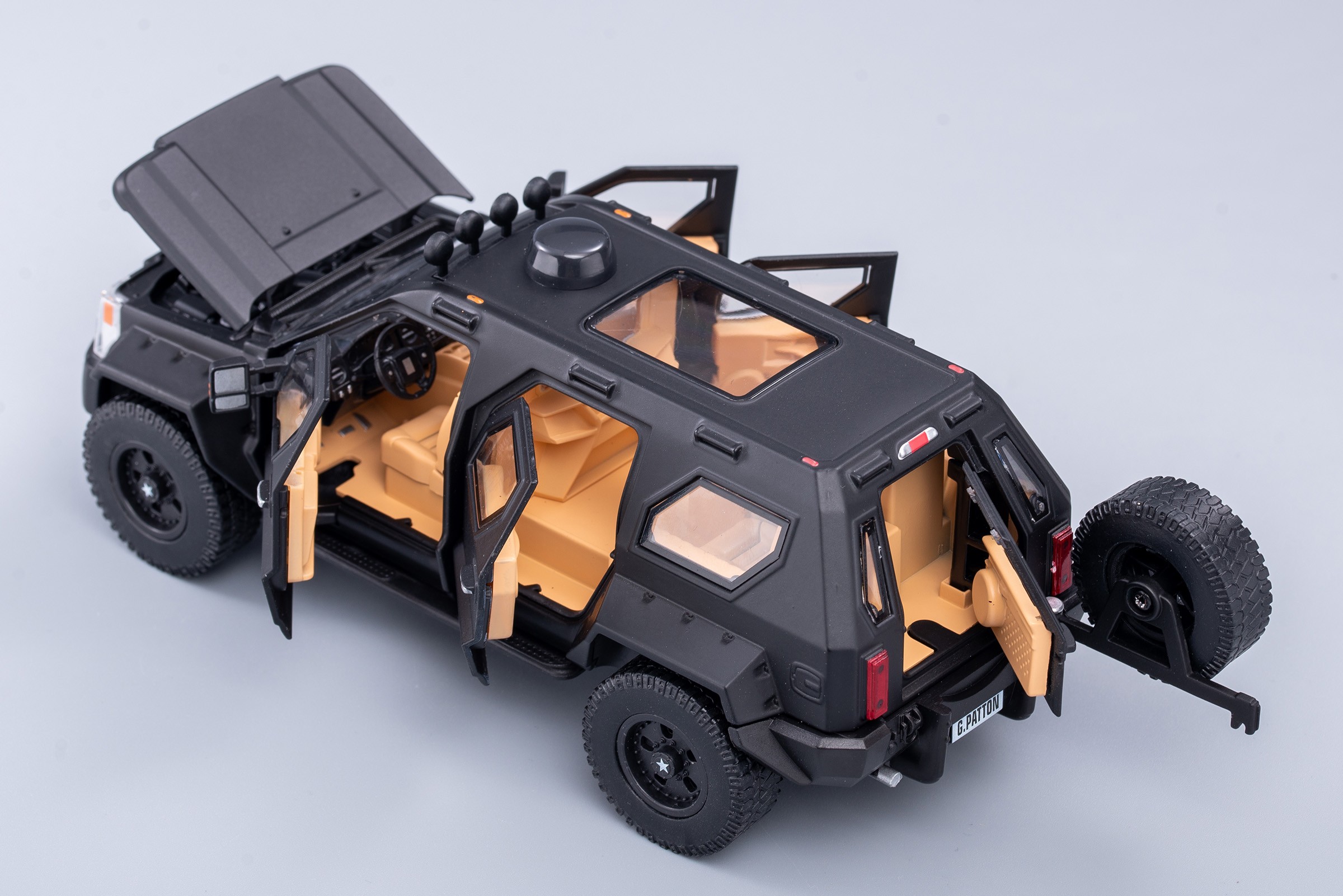 An alloy toy model car with sound, light and rebound door opening detail image 3