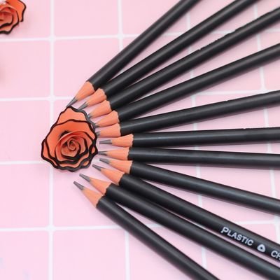 HB triangular rod black dip pencils 12-piece set, safe, lead-free and non-toxic for primary school students, available for customization from a manufacturer
