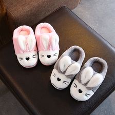 儿童棉拖鞋宝宝包跟秋冬女宝宝男童软底室内防滑1-3岁5小孩居家鞋