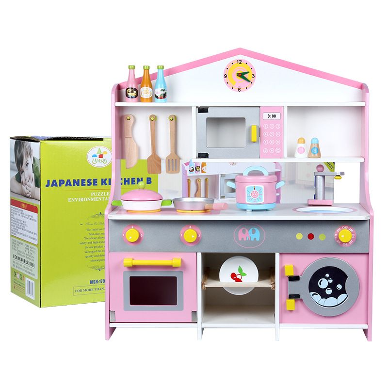 New children's Japanese kitchen Model B, simulation kitchen, children's house play, gas stove, sink Specification image