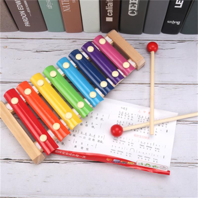 Wooden steel octave for children children teaching instruments Wooden hand percussion toys with music small xylophone