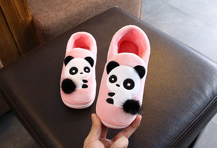 Children's Cotton Slippers Girl Cartoon Cute Autumn And Winter Fluffy Slippers Boy Non-Slip Home Indoor Family Slippers Item Picture