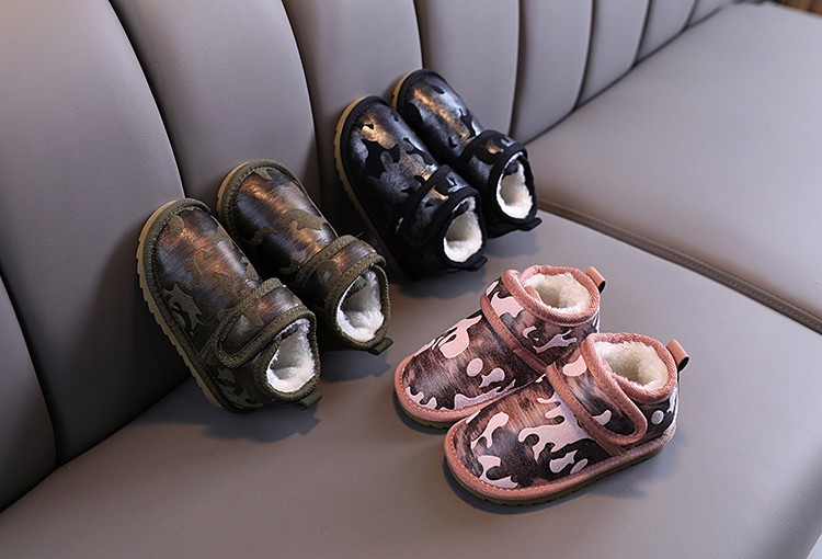 Children's Camo Snow Boots Boys And Girls Big Children Handsome Snow Boots details Picture