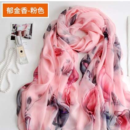 Ladies Spring And Autumn Fashion 2021 New Embroidered Silk Square Scarf Scarf 36