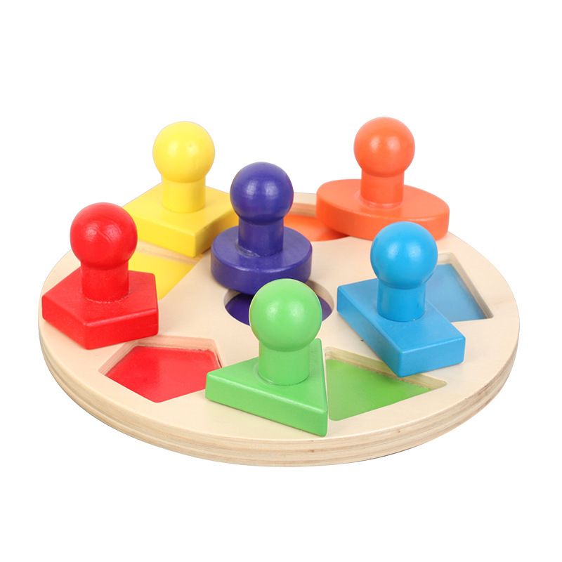 New cross-border wooden children's geometric-shaped discs are fun toys for early childhood education and intelligence matching Application Scenario