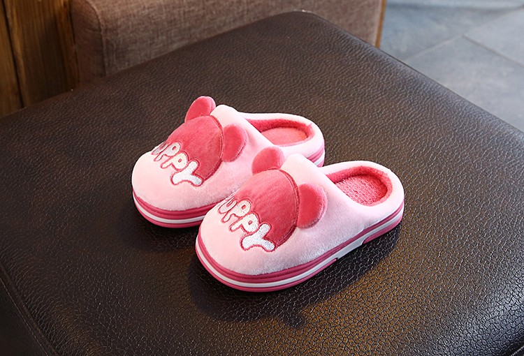 Children's Cotton Slippers Girls Boys Winter Warm Cute Indoor Bag With Cuhk Children Home Plush Family Cotton Shoes undefined