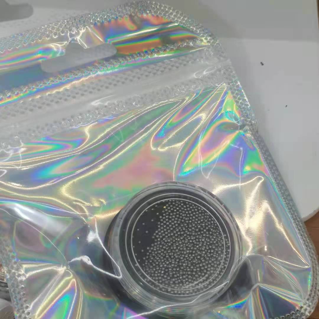 0.8 Nail art small steel ball accessories Black caviar alloy metal factory direct sales Specification drawing