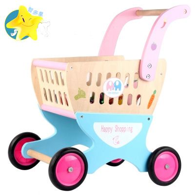 Factory direct children's puzzle play house interactive toys boys and girls simulation shopping cart with Chechelle building blocks Specification drawing