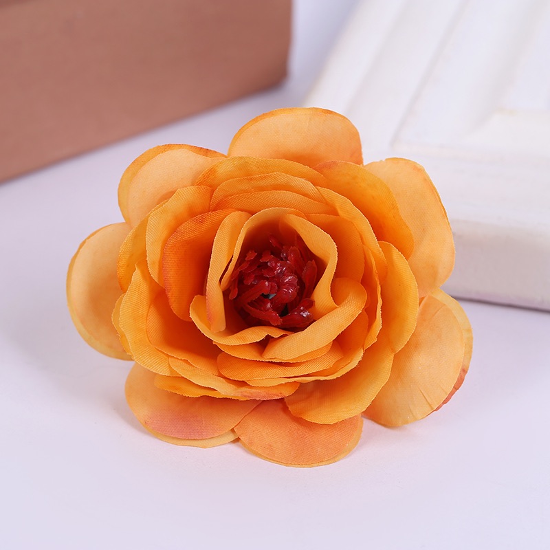 Orange-yellow peonies